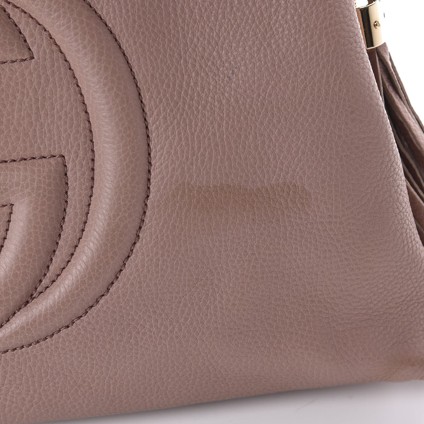 Pebbled Calfskin Medium Soho Chain Shoulder Bag Dark Cipria