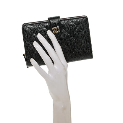 Chanel Caviar Quilted Zipped Pocket Wallet Black 2 of 8