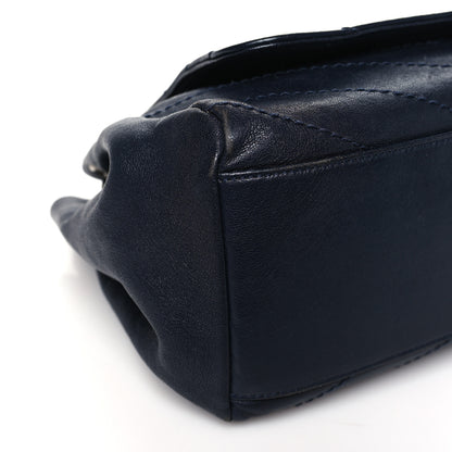 Saint Laurent Vintage Lambskin Chevron Monogram Small Nolita Blue 10 of 11