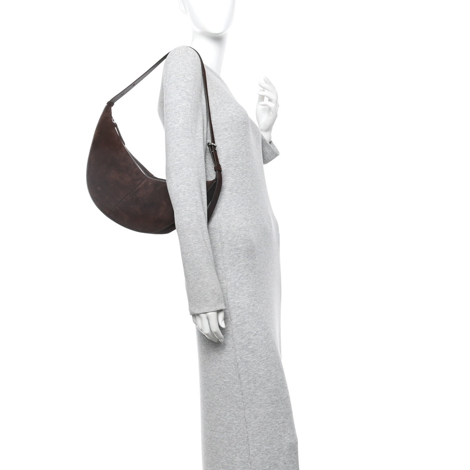 Proenza Schouler Suede Calfskin Slide Bag Chocolate 2 of 9