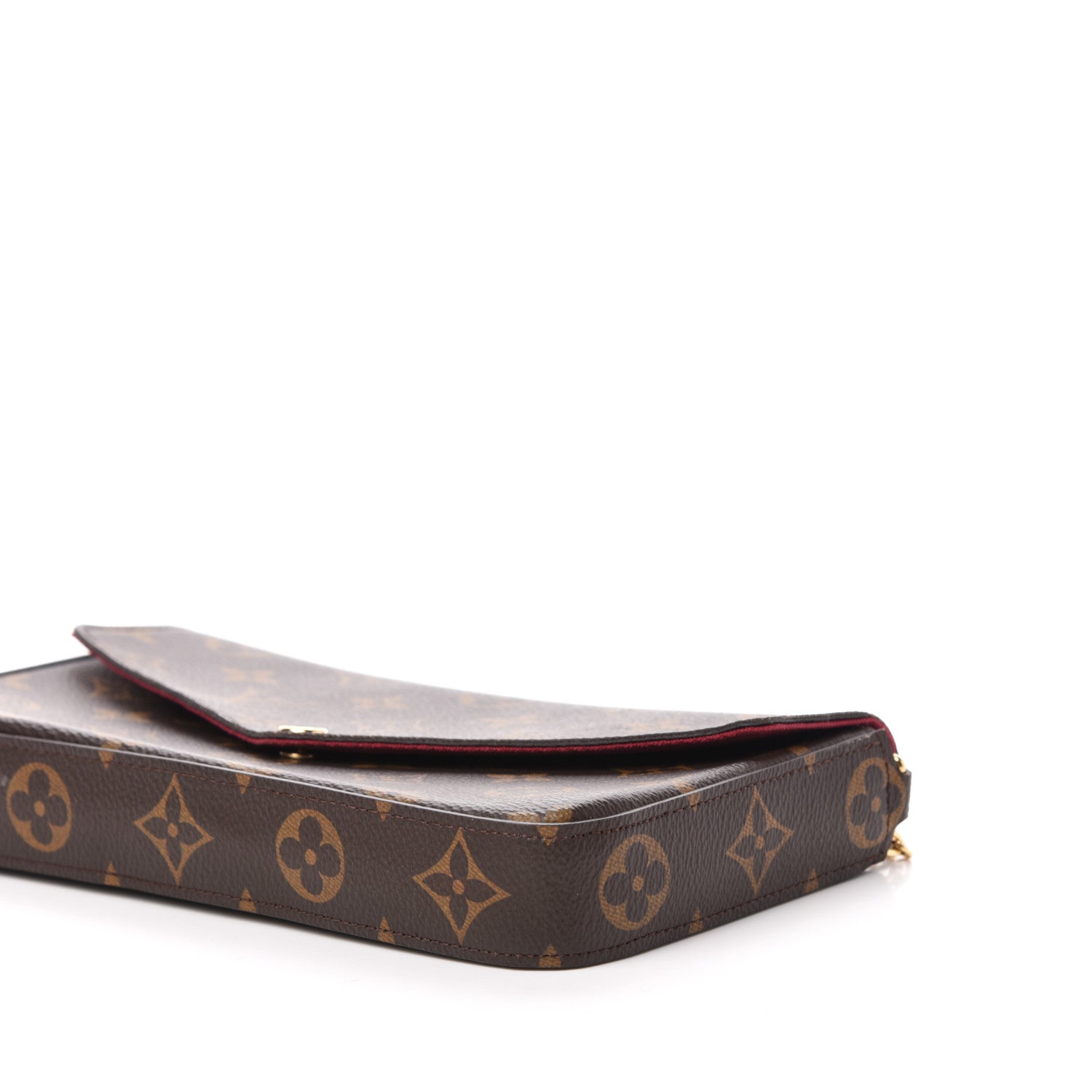Louis Vuitton Monogram Pochette Felicie Chain Wallet Fuchsia 9 of 10