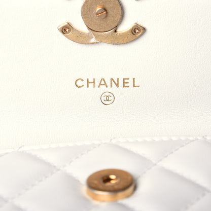 Chanel Calfskin Quilted Perfect Fit Coin Purse With Chain White 8 of 8