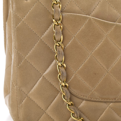 Chanel Lambskin Quilted Medium Double Flap Beige 20 of 22