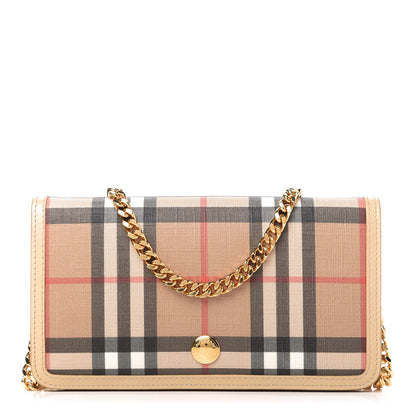 Burberry Vintage Check Hanna Crossbody Wallet On Chain Trench 1 of 9