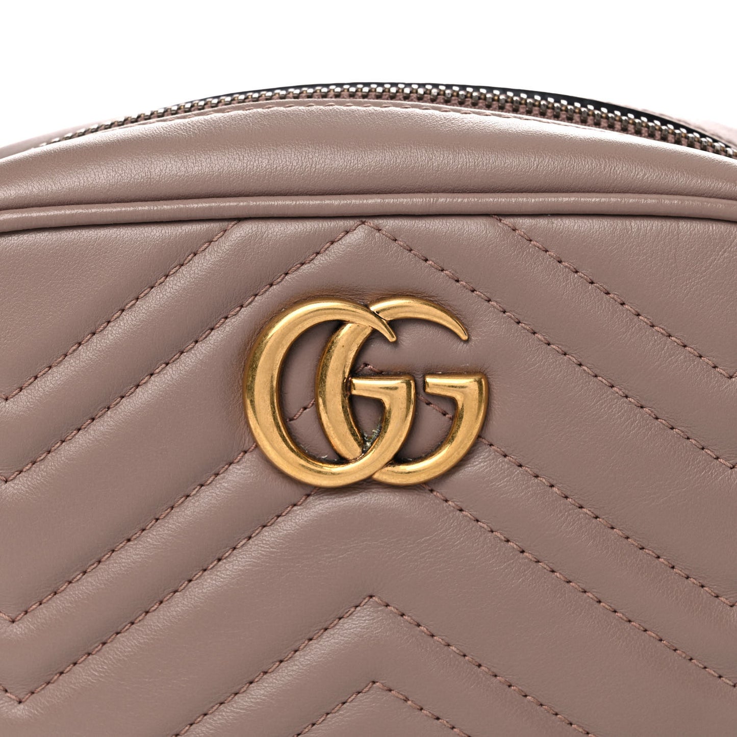 Calfskin Matelasse Mini GG Marmont Chain Shoulder Bag Porcelain Rose