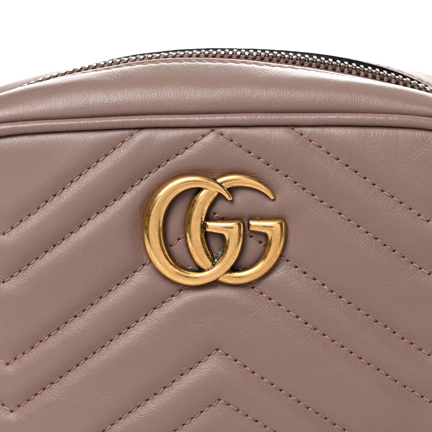 Gucci Calfskin Matelasse Mini GG Marmont Chain Shoulder Bag Porcelain Rose 13 of 13