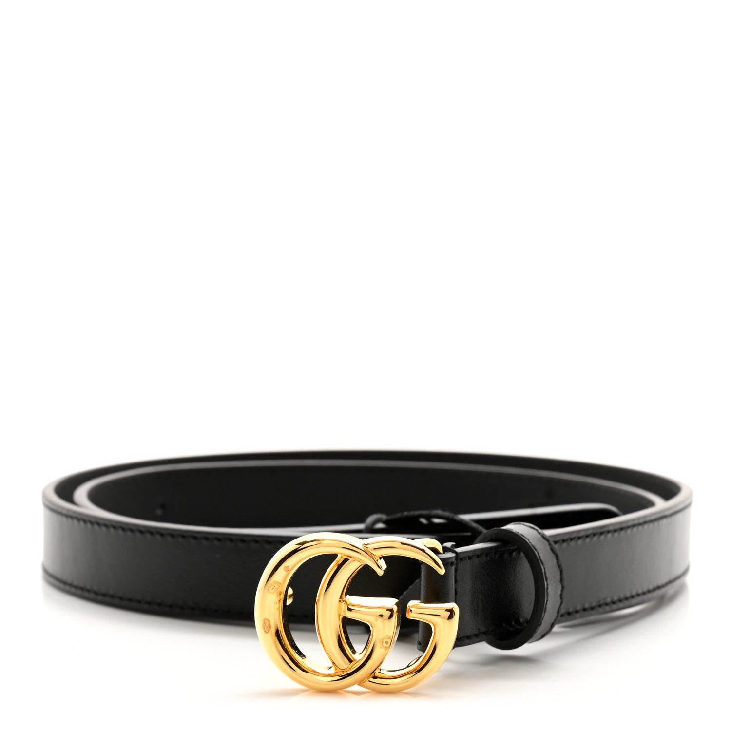 Gucci Calfskin Double G 20mm Belt 85 34 Black 1 of 8