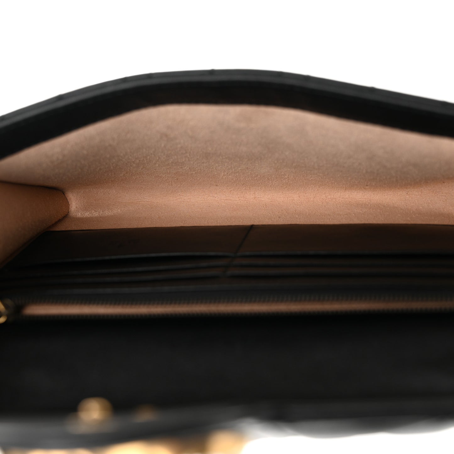 Calfskin Matelasse Mini Pearly GG Marmont Chain Wallet Black