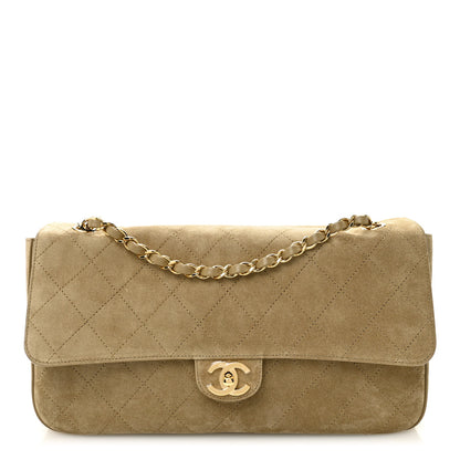 Chanel Suede Calfskin Small Souplissimo Maxi Flap Dark Beige 1 of 21