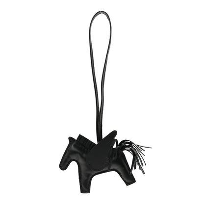 Hermes Milo Lambskin Grigri Rodeo Pegase Horse Bag Charm PM So Black 1 of 5