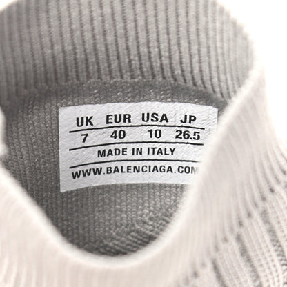 Balenciaga Ribbed Knit Womens Speed 2.0 Transparent Sole Sneakers 40 Baltic Grey White 8 of 9