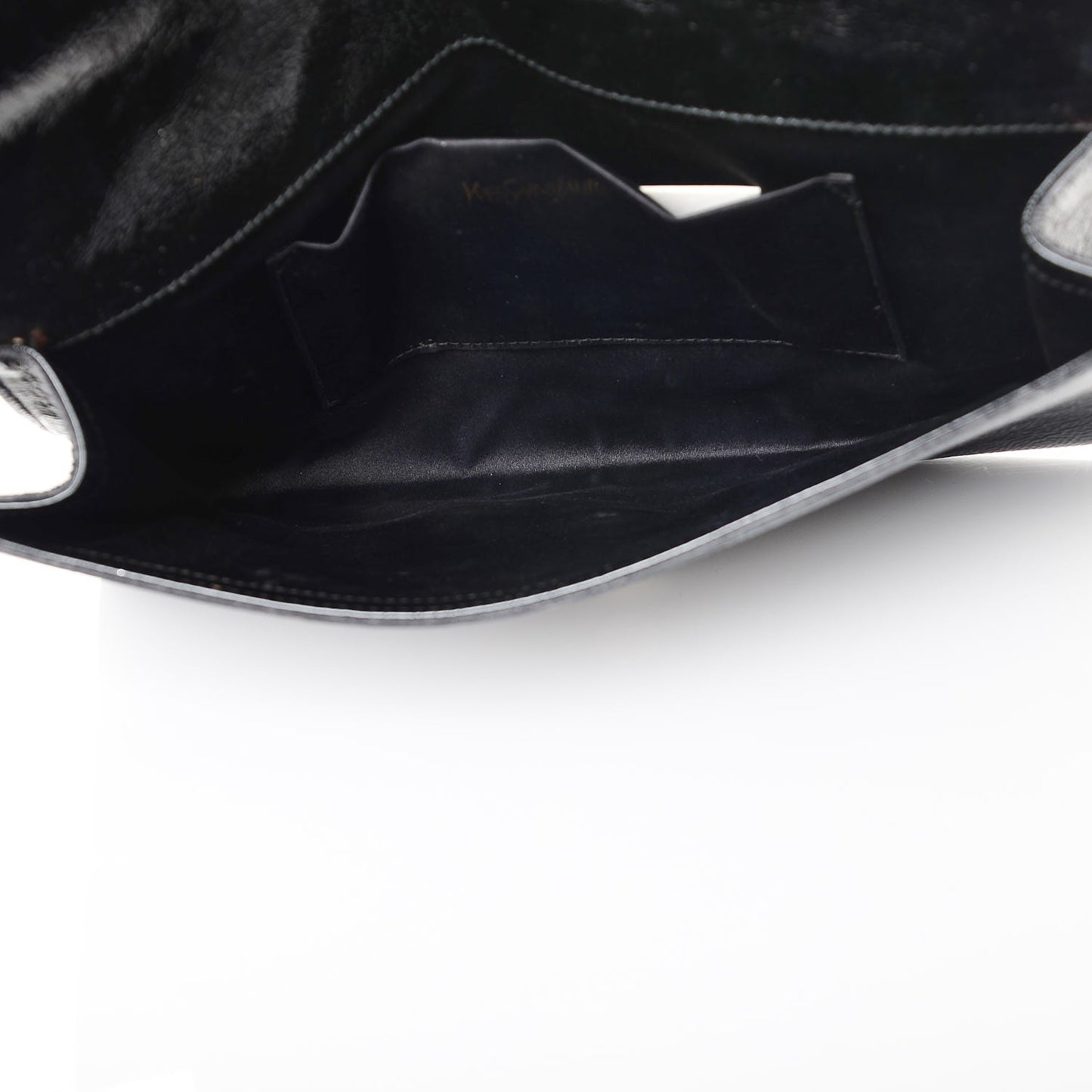 Textured Patent Monogram Large Belle De Jour Clutch Black