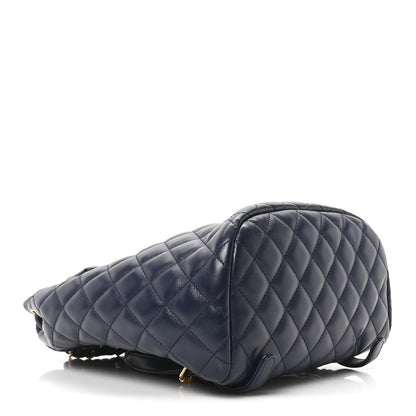 Chanel Calfskin Quilted Small Urban Spirit Backpack Navy 4 of 10