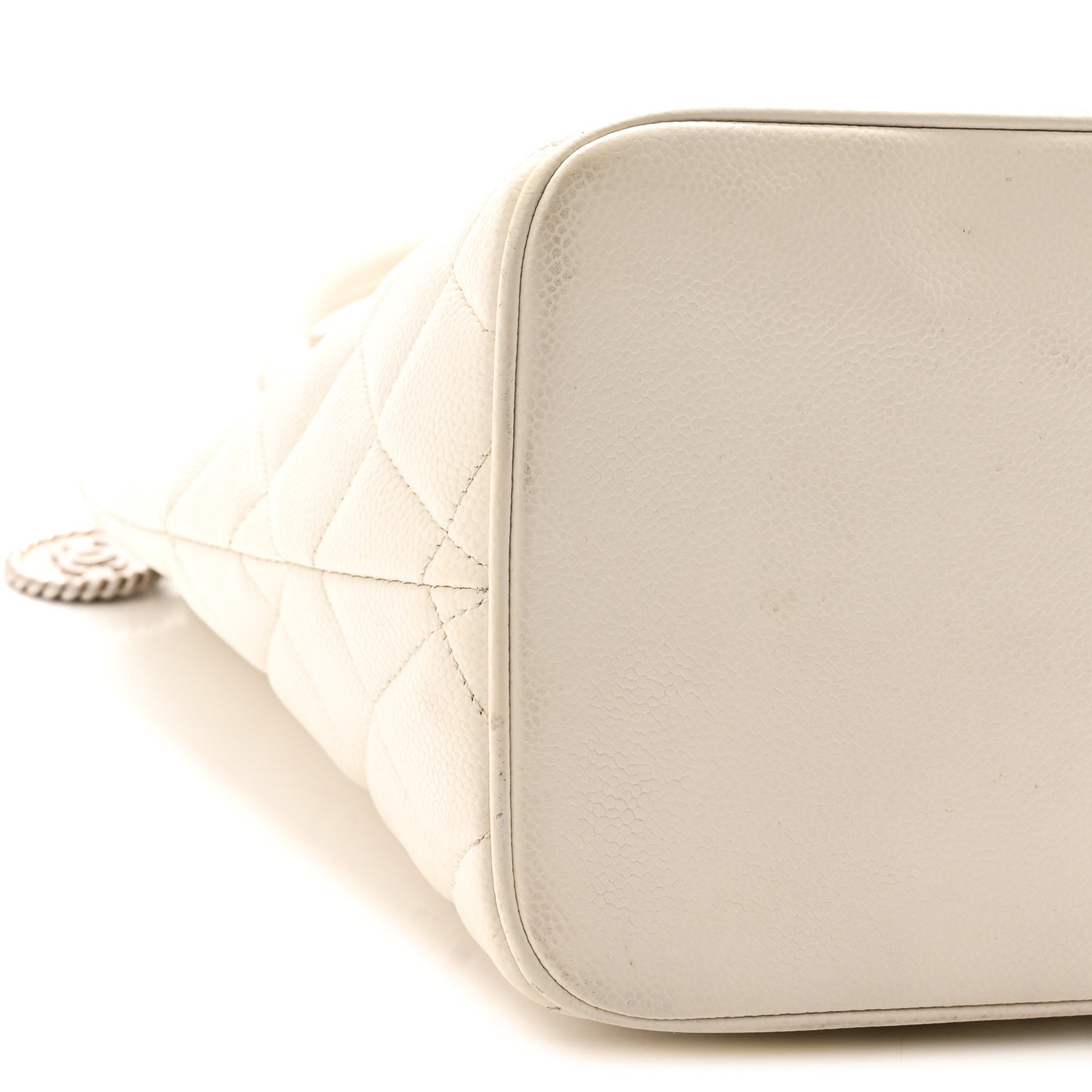 Caviar Quilted Medallion Tote White