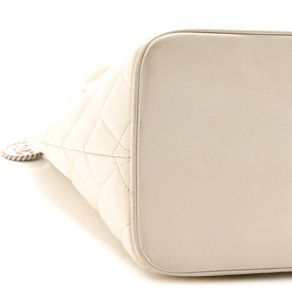 Chanel Caviar Quilted Medallion Tote White 9 of 10