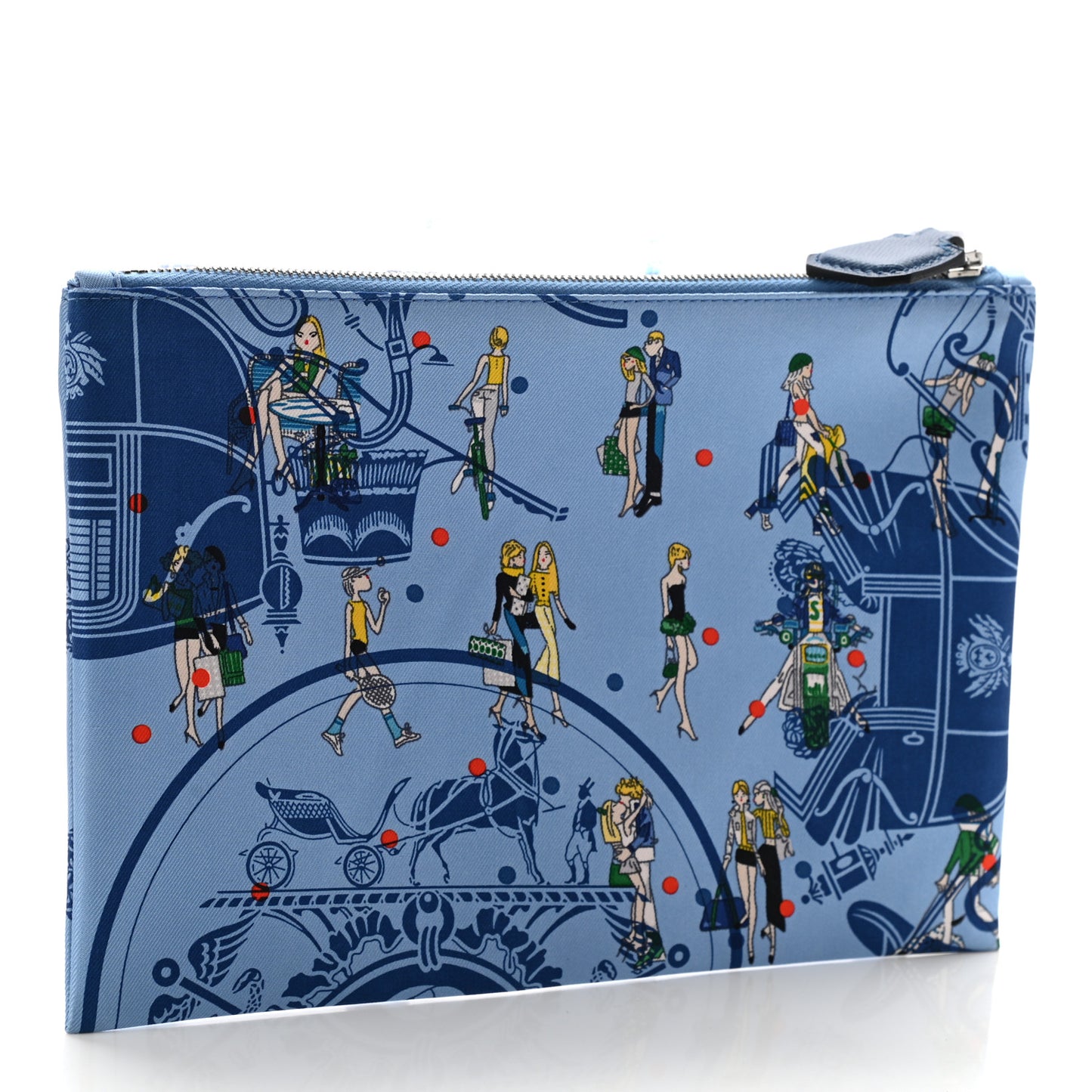 Silk Ex-Libris Les Parisiennes Silky Pocket Cosmetic Case Deep Bleu Bleuet