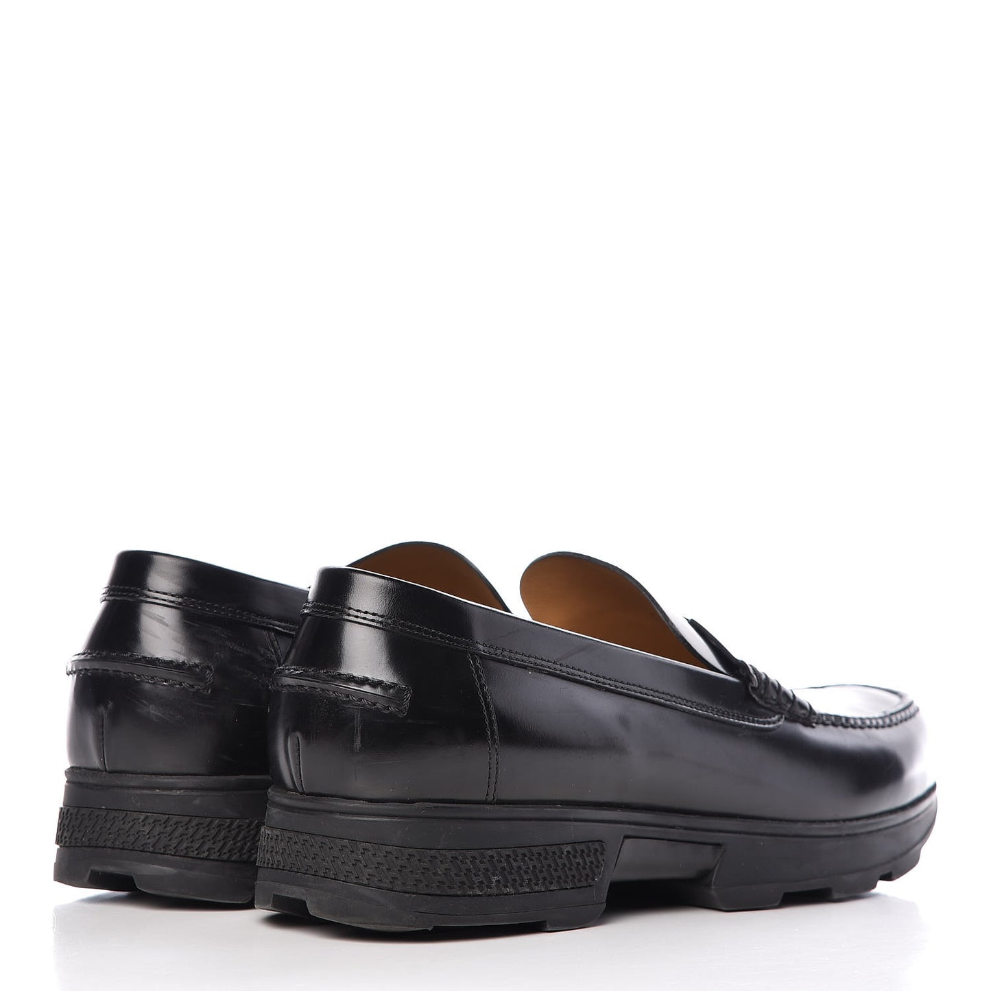 Tuscan Calfskin Opus Moccasin Loafers 42 Black