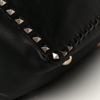 Valentino Garavani Vitello Medium Rockstud Tote Black 9 of 11