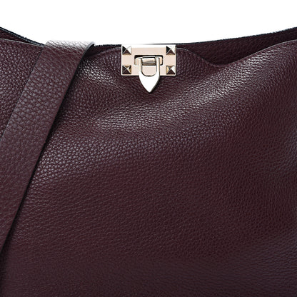 Valentino Garavani Pebbled Calfskin Large Rockstud Flip-Lock Messenger Bag Vinaccia 6 of 10