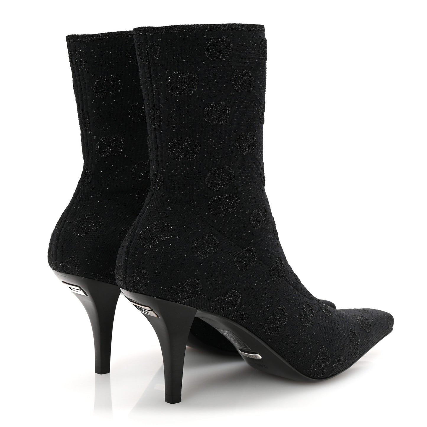 Technical Jersey Knit GG Monogram Square G 75mm Ankle Boots 39.5 Black