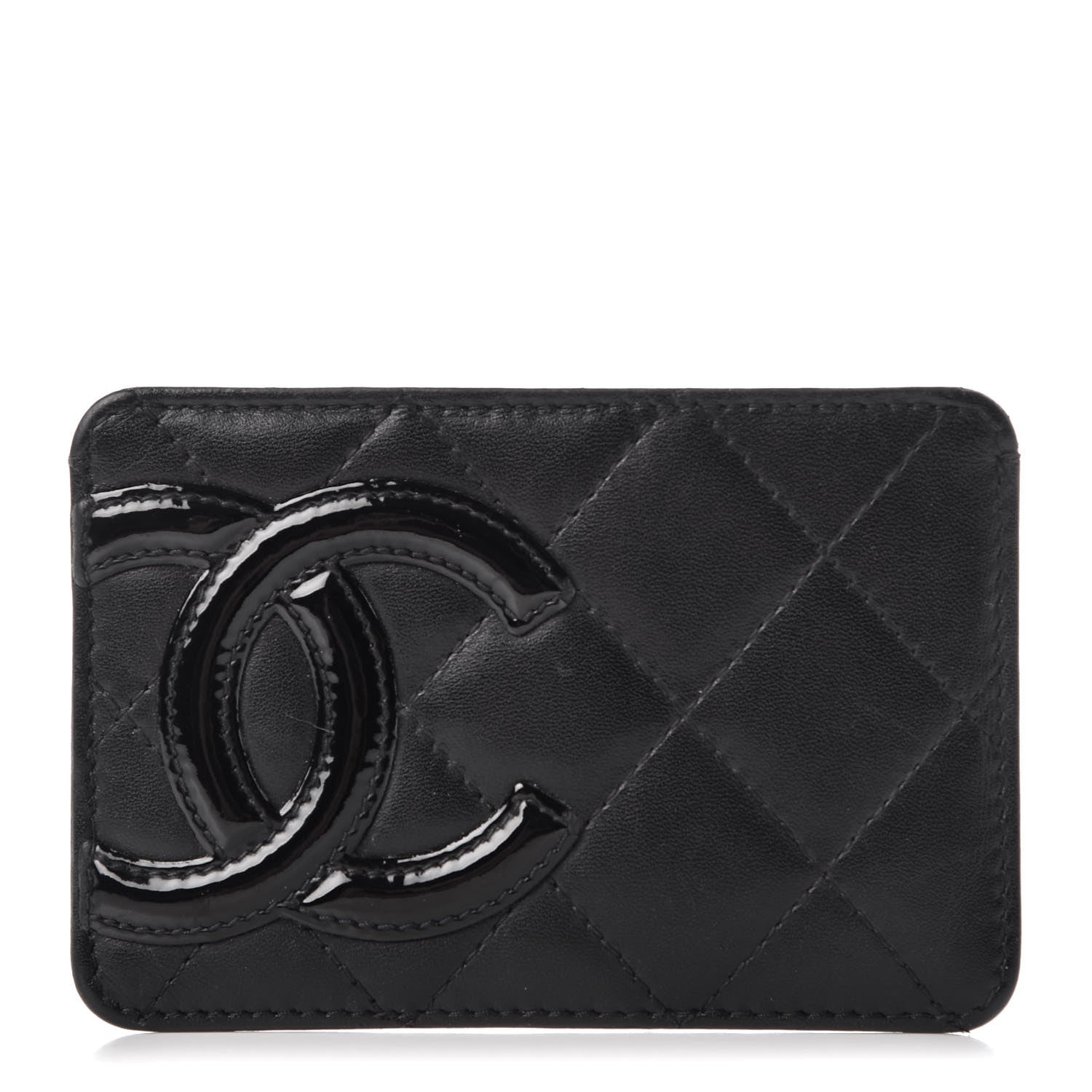 Chanel Calfskin Quilted Cambon Card Holder Black 1 of 7