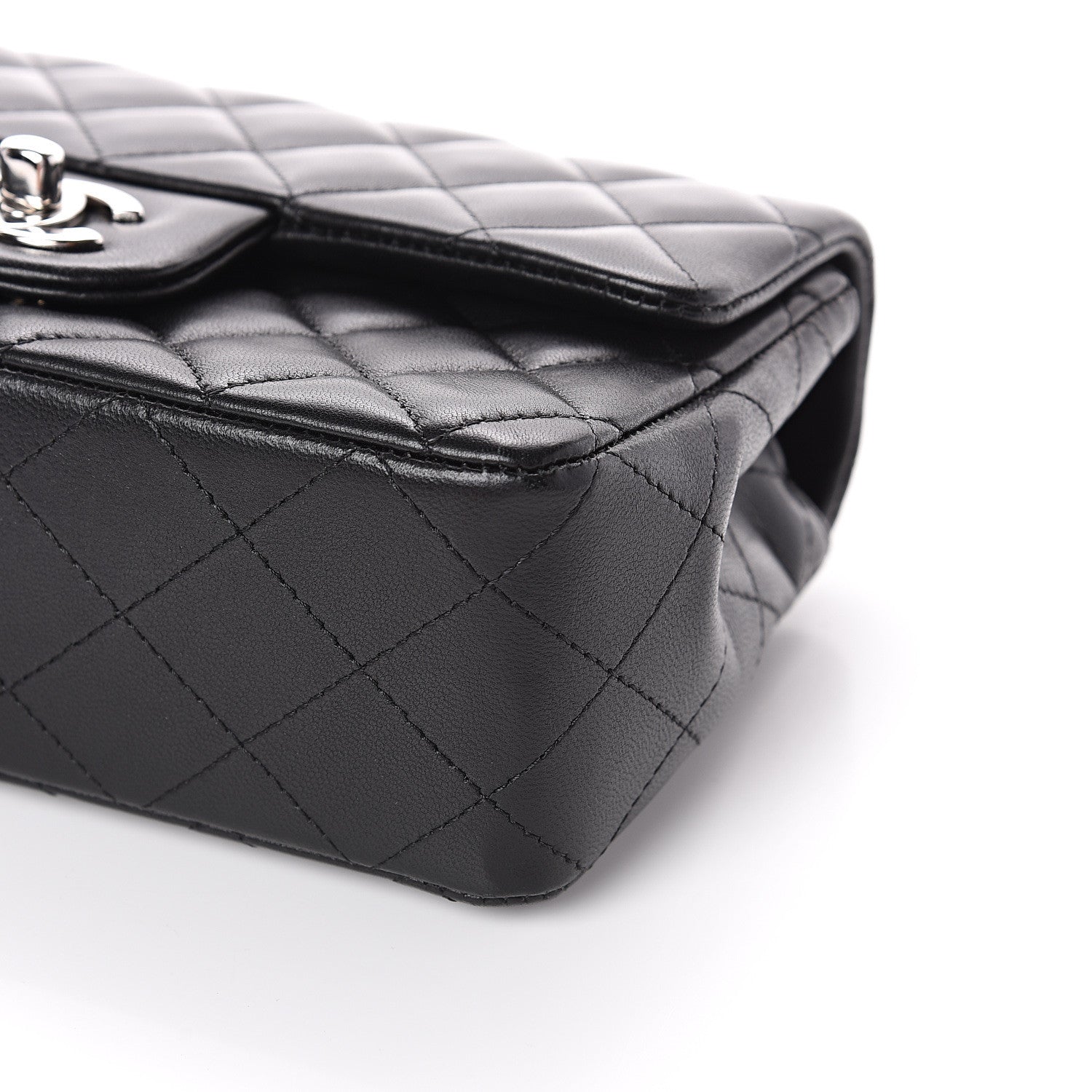 Chanel Lambskin Quilted Mini Rectangular Flap Black 8 of 8