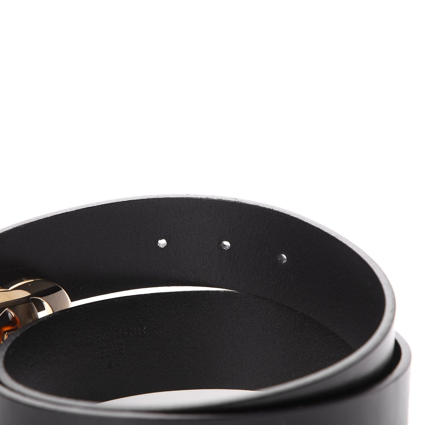 Calfskin Tortoise Gold Interlocking G Belt 85 34 Black