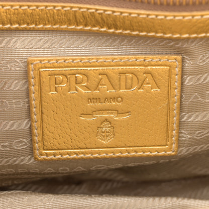 Prada Paglia Cinghiale Frame Tote Naturale Oro 6 of 13