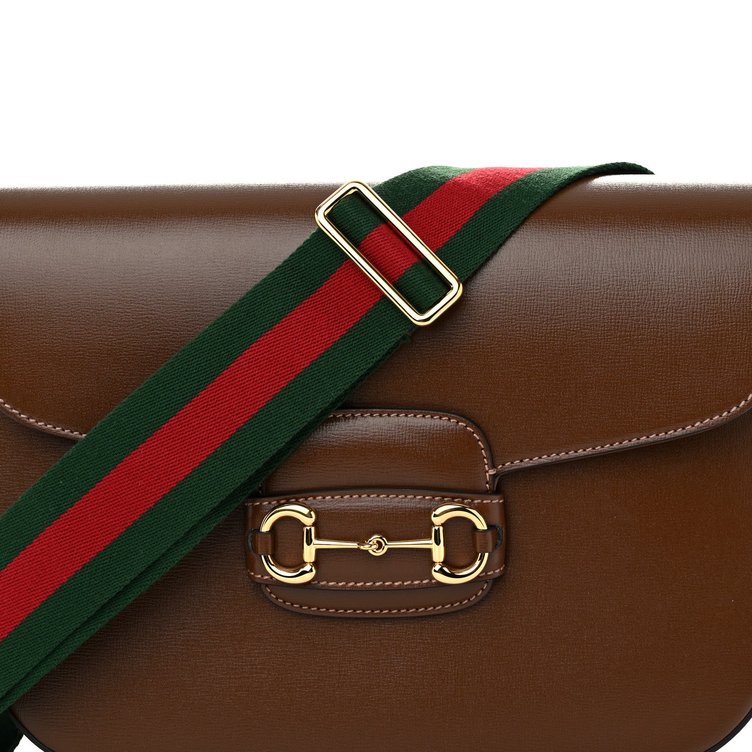 Gucci Azalea Calfskin Web Horsebit 1955 Shoulder Bag Brown Sugar 7 of 11