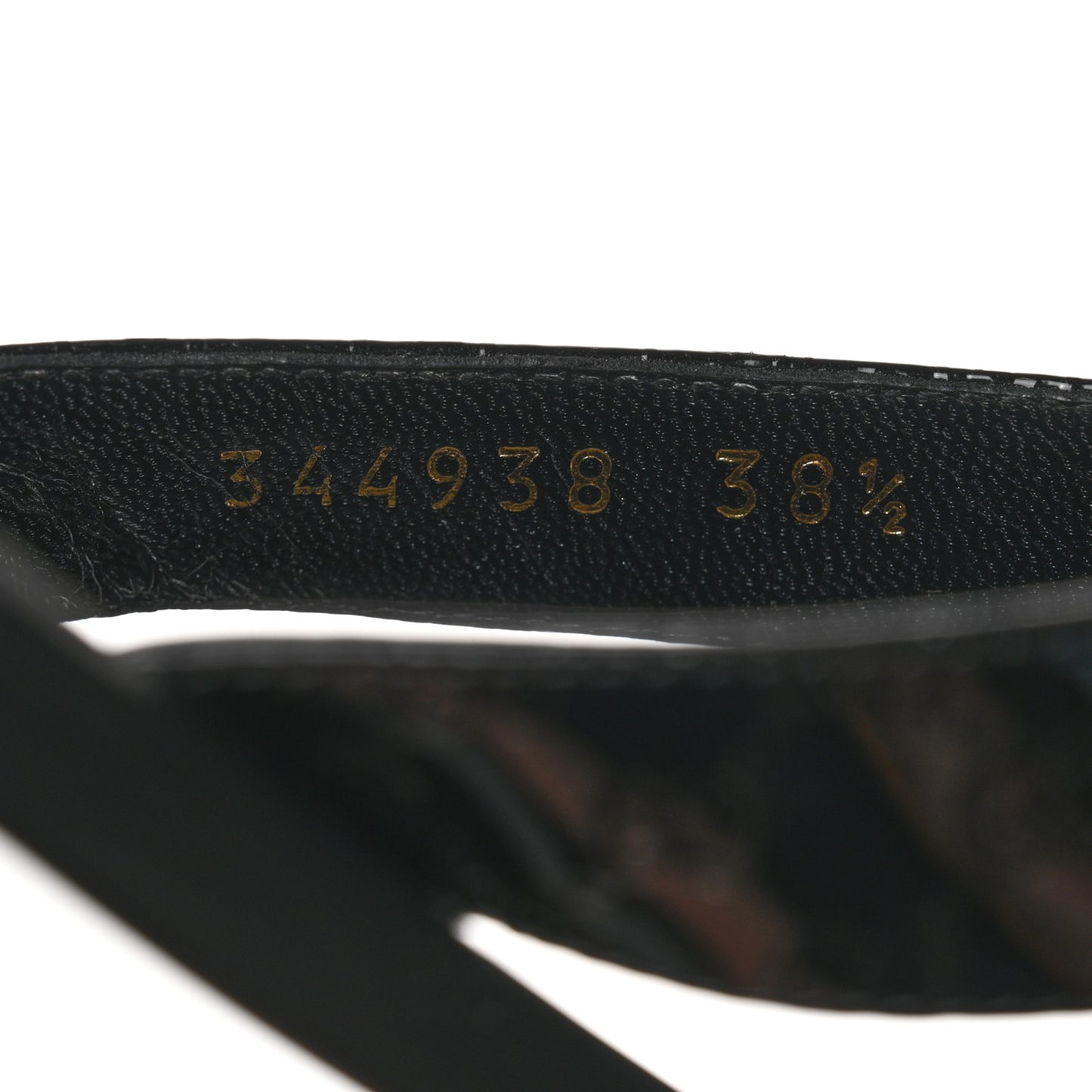 Patent Guccissima Thong Sandals 38.5 Black