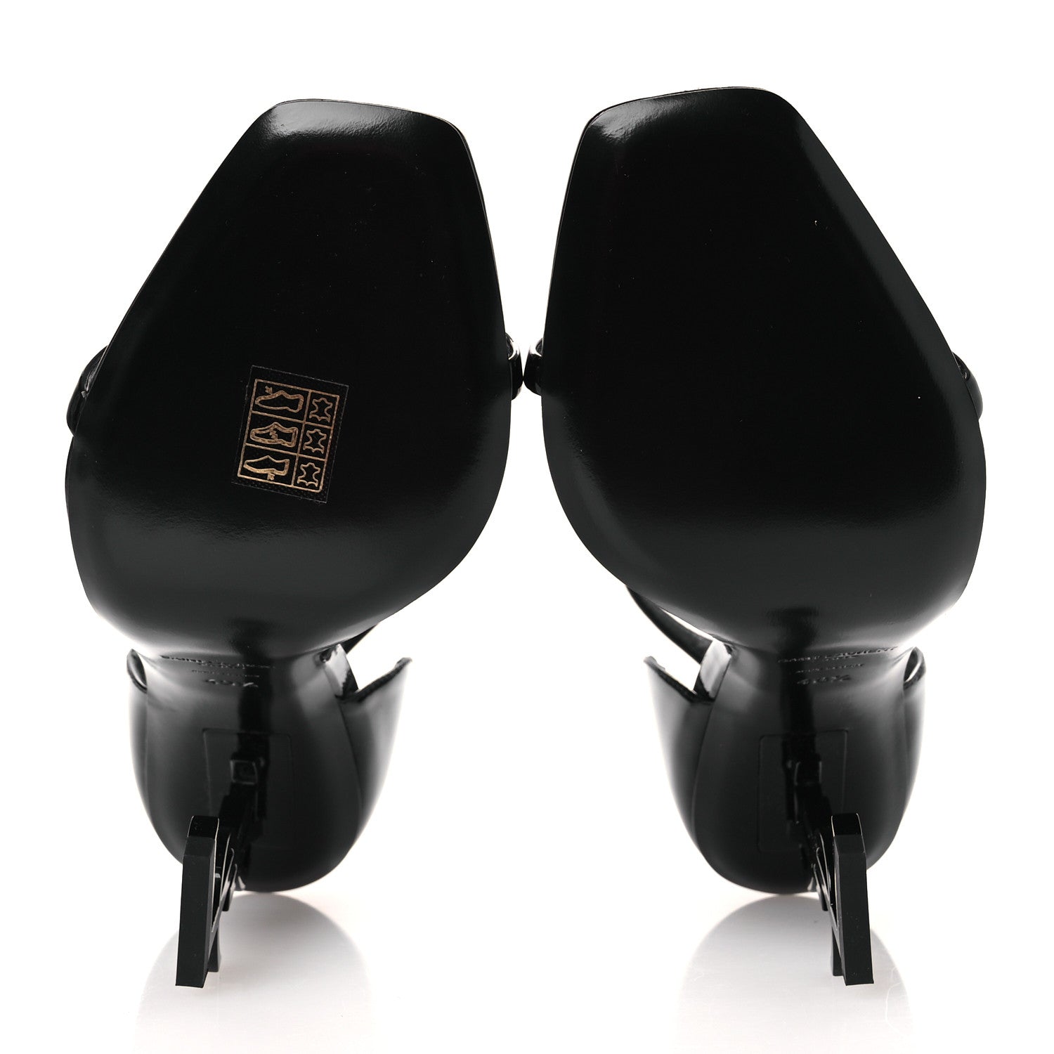 Saint Laurent Patent Calfskin Opyum 110 Sandals 40.5 Black 7 of 11