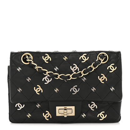 Chanel Calfskin CC Punk 2.55 Reissue 224 Flap Black 1 of 14