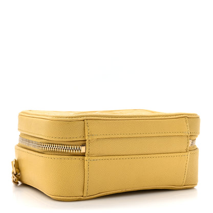 Chanel Caviar Quilted Small CC Filigree Vanity Case Yellow 4 of 14