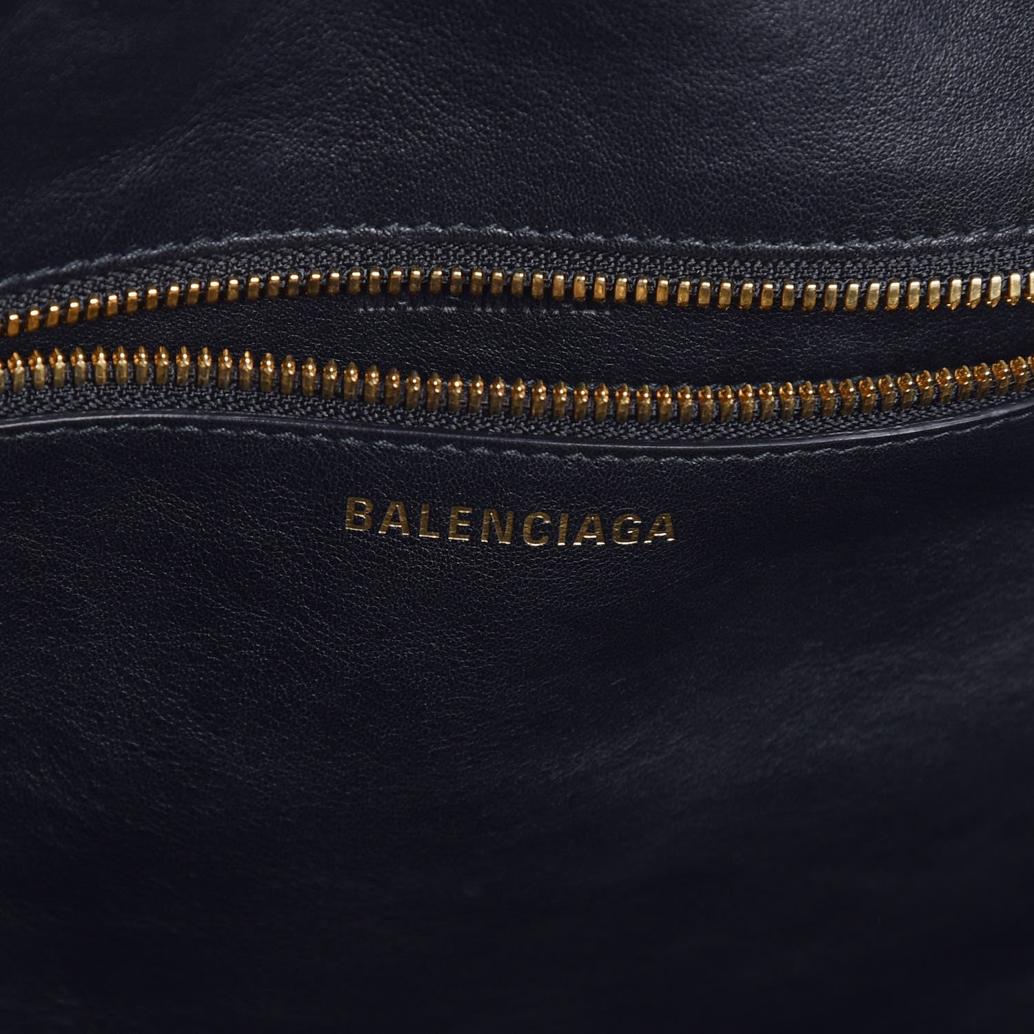 Balenciaga Calfskin Fringe Laundry Cabas Black 6 of 10