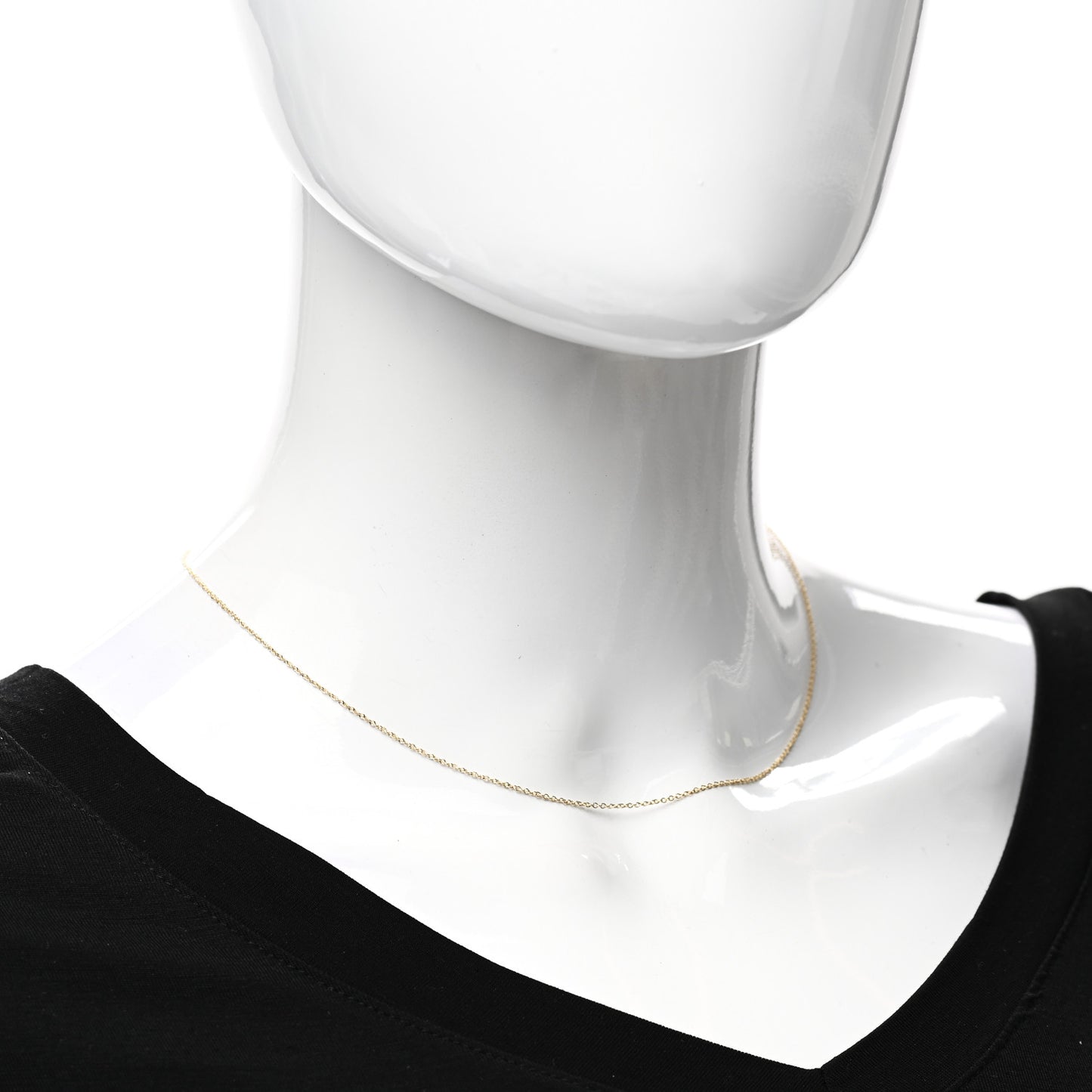 18K Yellow Gold Chain Necklace 16"