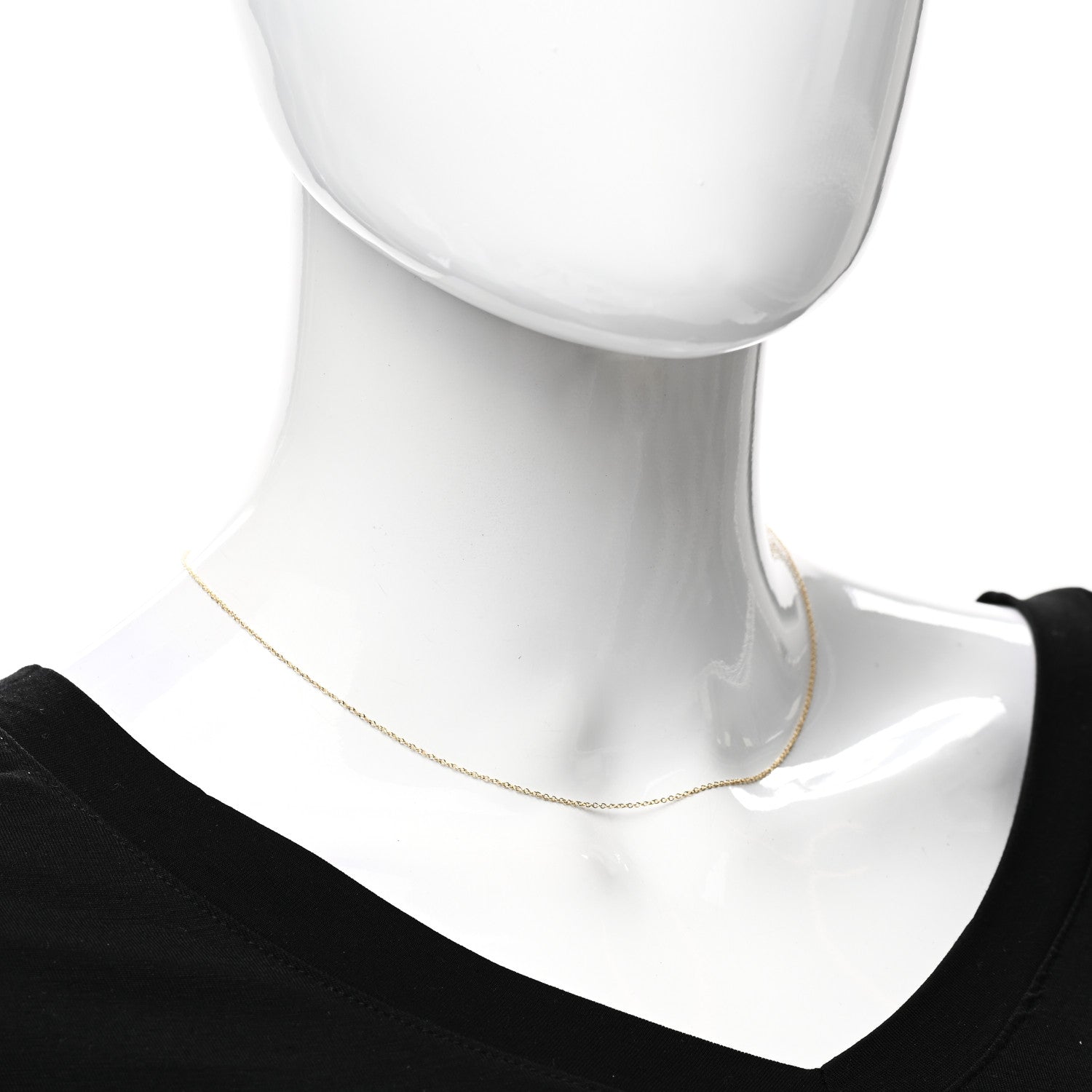 Tiffany 18K Yellow Gold Chain Necklace 16" 4 of 9