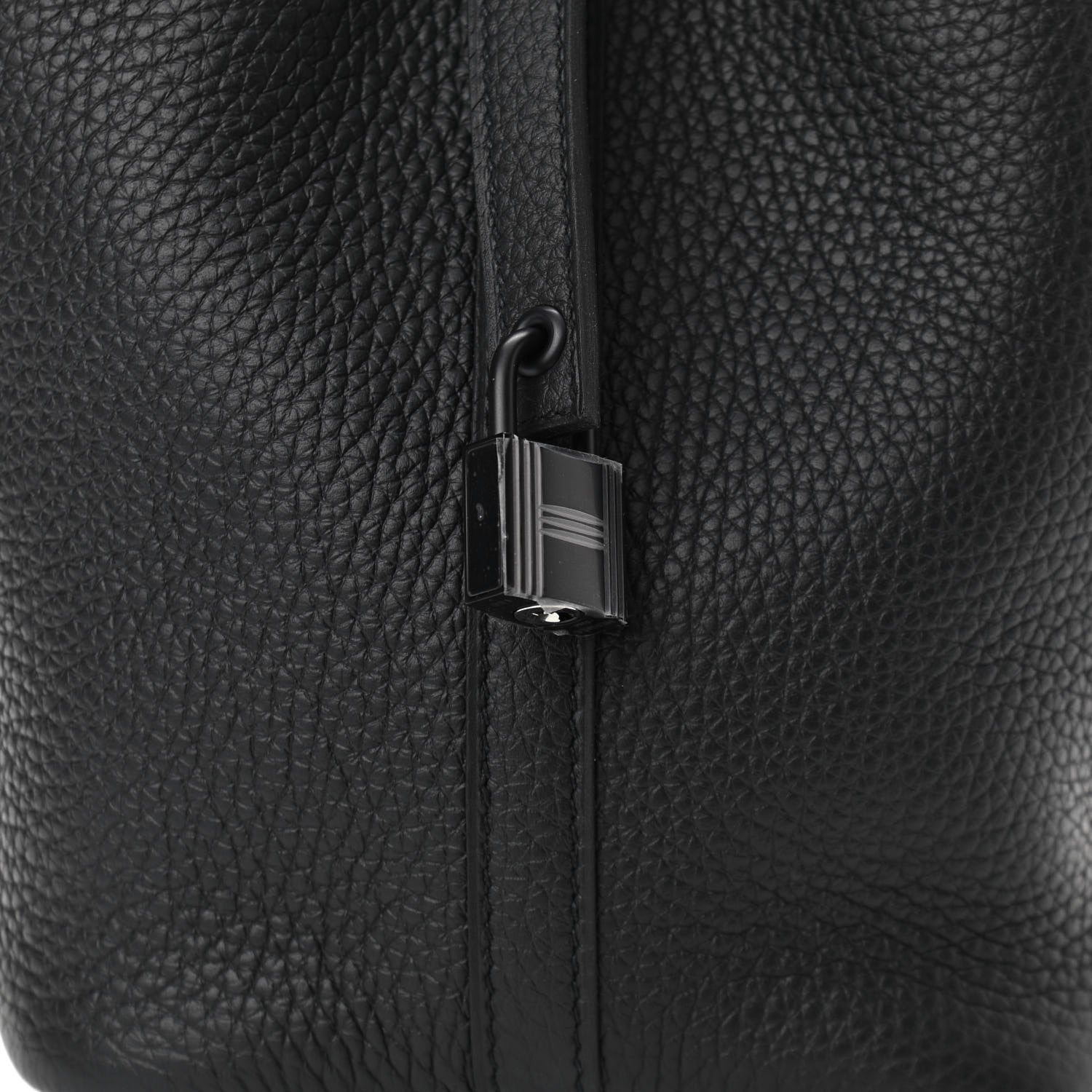 Hermes Taurillon Clemence Monochrome Picotin Lock 18 PM Black 8 of 11