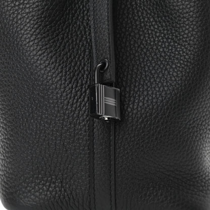 Hermes Taurillon Clemence Monochrome Picotin Lock 18 PM Black 8 of 11