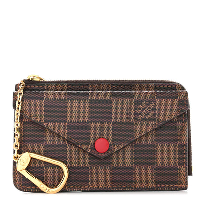 Louis Vuitton Damier Ebene Recto Verso Card Holder Red 1 of 8