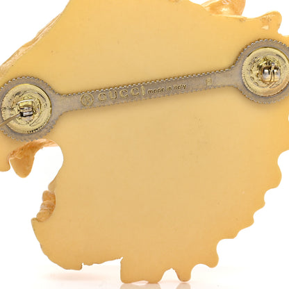 Gucci Resin Crystal Rajah Brooch Gold 4 of 5