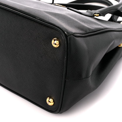 Prada Saffiano Small Galleria Double Zip Tote Black 10 of 11