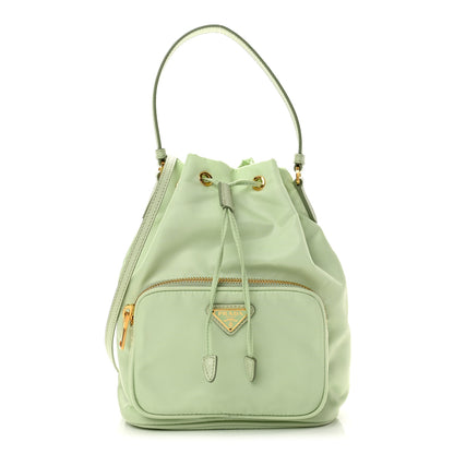 Prada Re-Nylon Saffiano Duet Bucket Crossbody Bag Acqua 1 of 10
