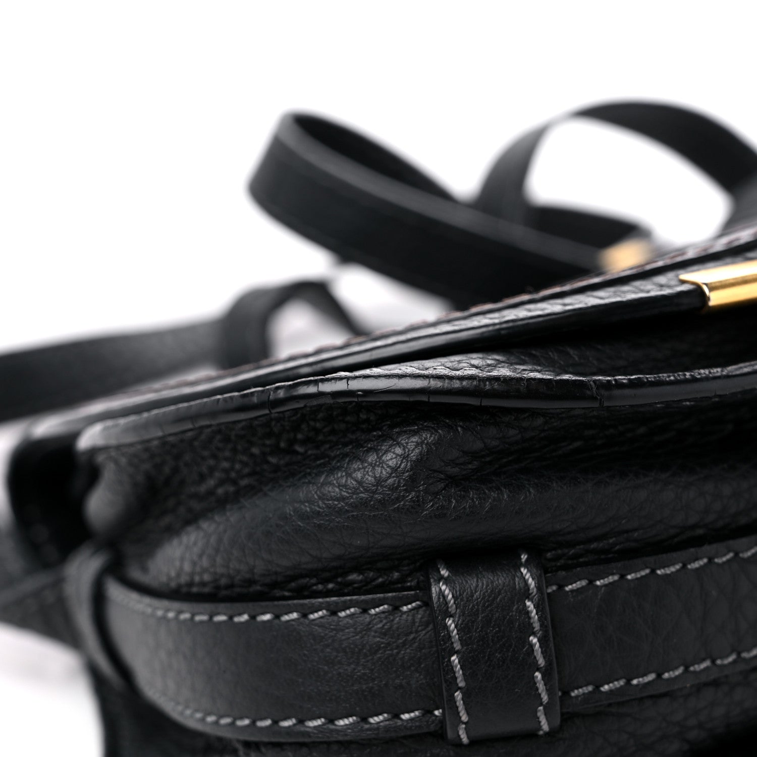 Chloe Calfskin Mini Marcie Round Crossbody Bag Black 7 of 13