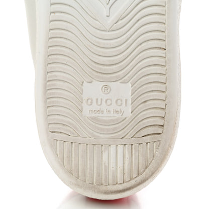 Gucci Calfskin Web Crystal Womens Mouth Ace Sneakers 38.5 White 6 of 7