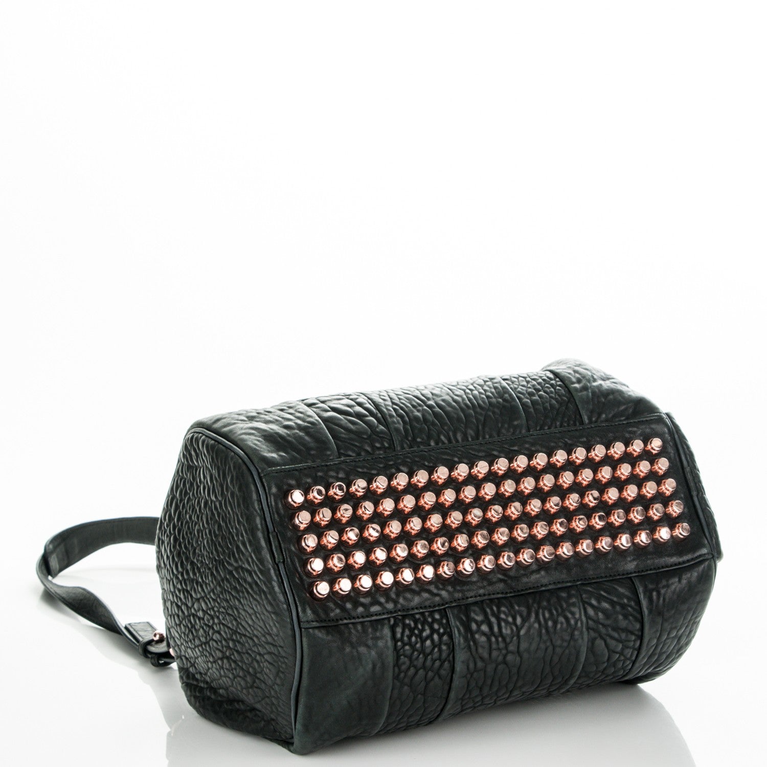 Alexander Wang Pebbled Lambskin Rocco Black Rose Gold Hardware 4 of 6