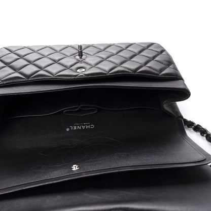 Chanel Lambskin Quilted Jumbo Double Flap Black 6 of 12