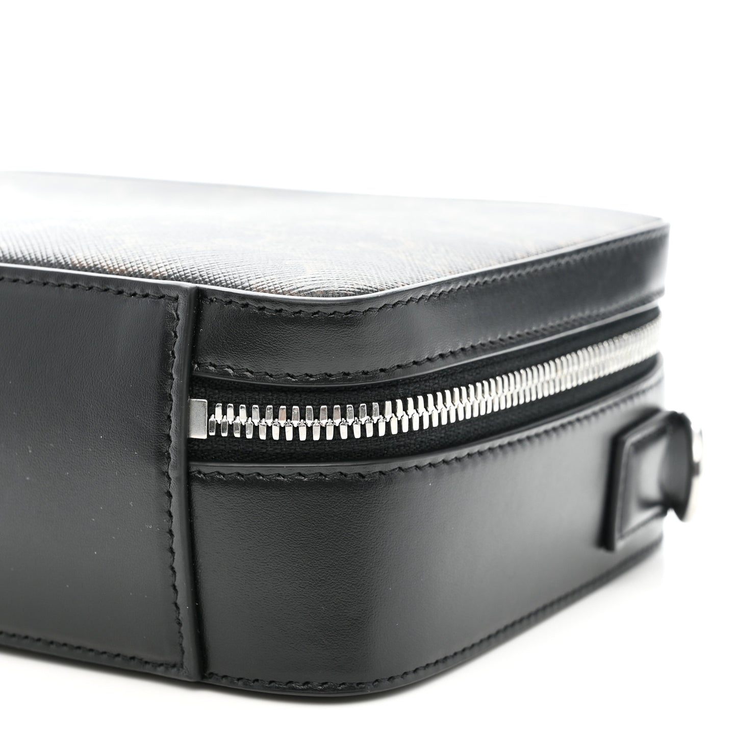 Triomphe Canvas Top Handle Messenger Box Black