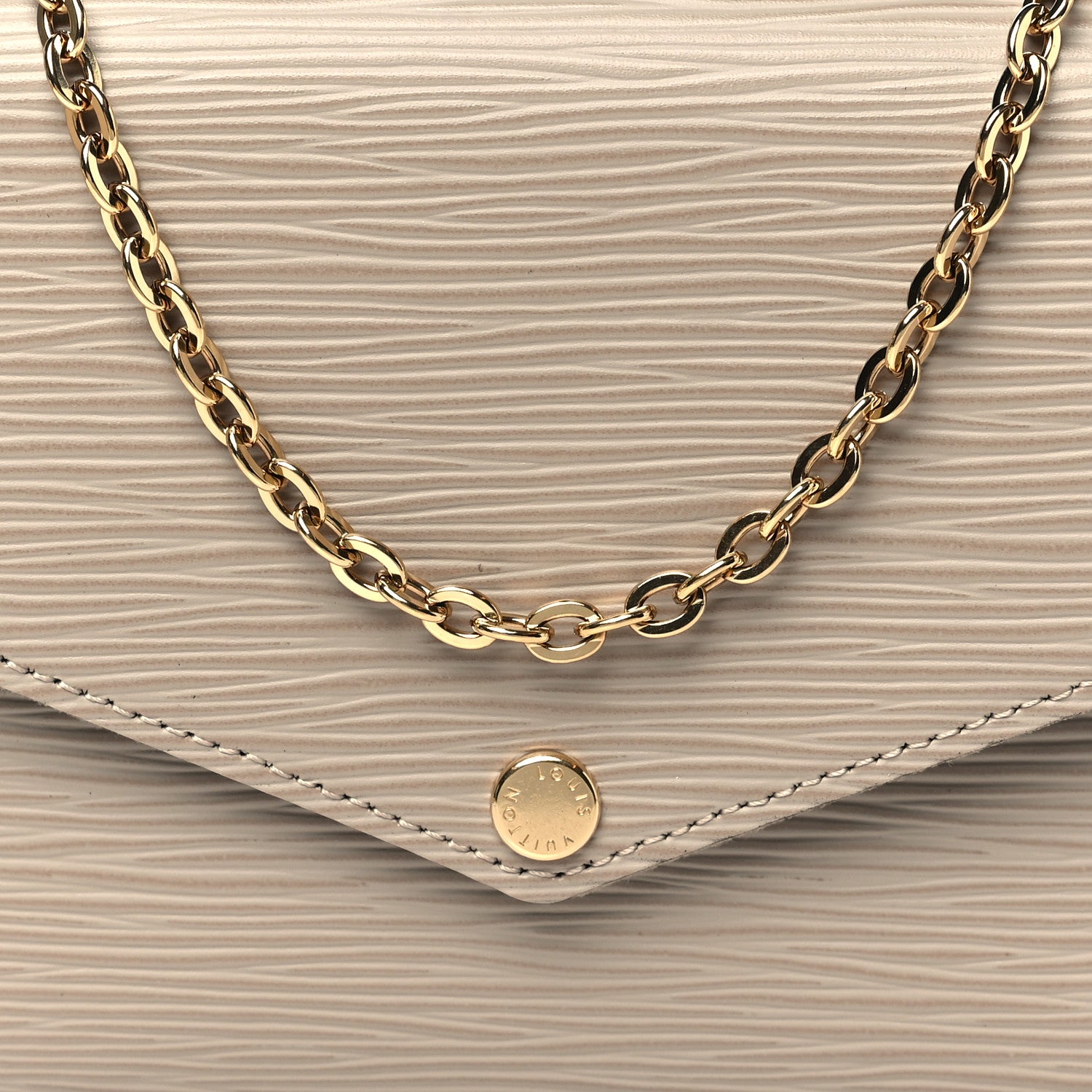 Louis Vuitton Epi Felicie Pochette Chain Wallet Galet 8 of 11