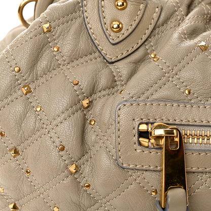 Marc Jacobs Calfskin Quilted Studded Stam Grey 16 of 24