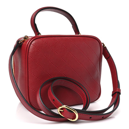 Gucci Sakai Be Green Calfskin Diagonal Stitched Blondie Top Handle Bag Rosso 3 of 10